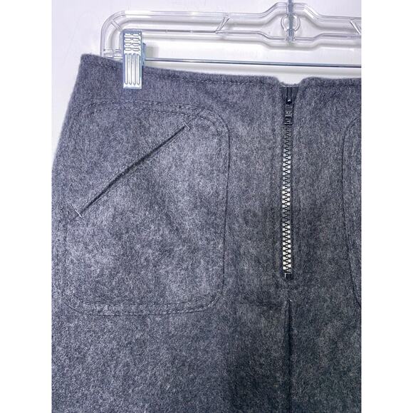 Gap Skirt Women Size 6 Wool Blend Charcoal Gray with Pockets * - Picture 2 of 3